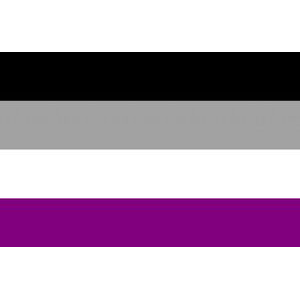 ace flag in black gray white and purple